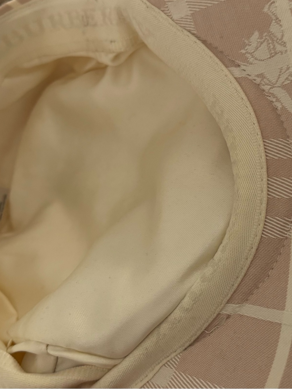 Y2K Burberry London Vintage Pink Nova Check Newsboy Cap - Picture 3 of 4